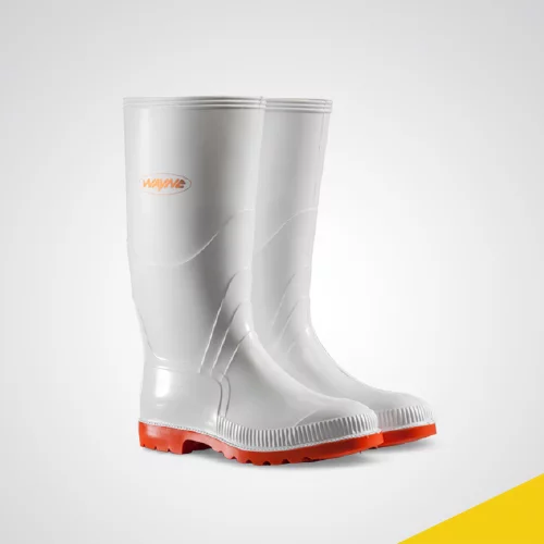 Duralight Lightweight Mens Gumboots - White/Red