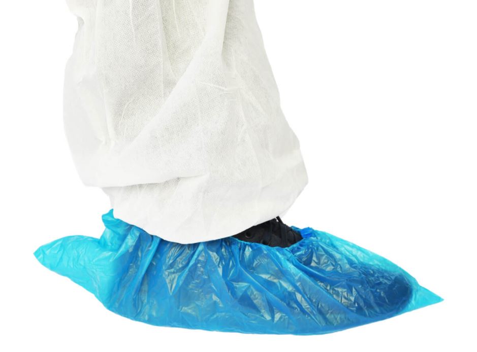 Blue PE Overshoes - Heavy Duty - 100 Units