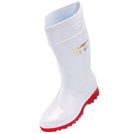 Bata® Elegant Ladies Gumboot - White/Red