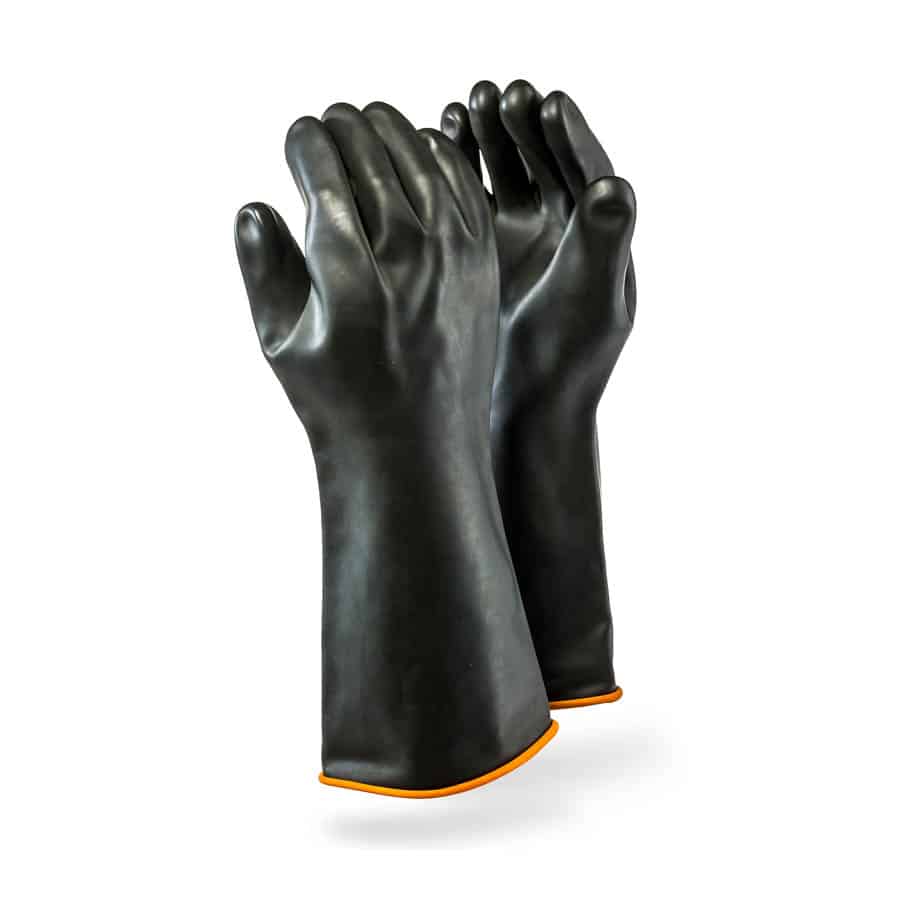 Dromex® H1-40 Black Rubber Gloves