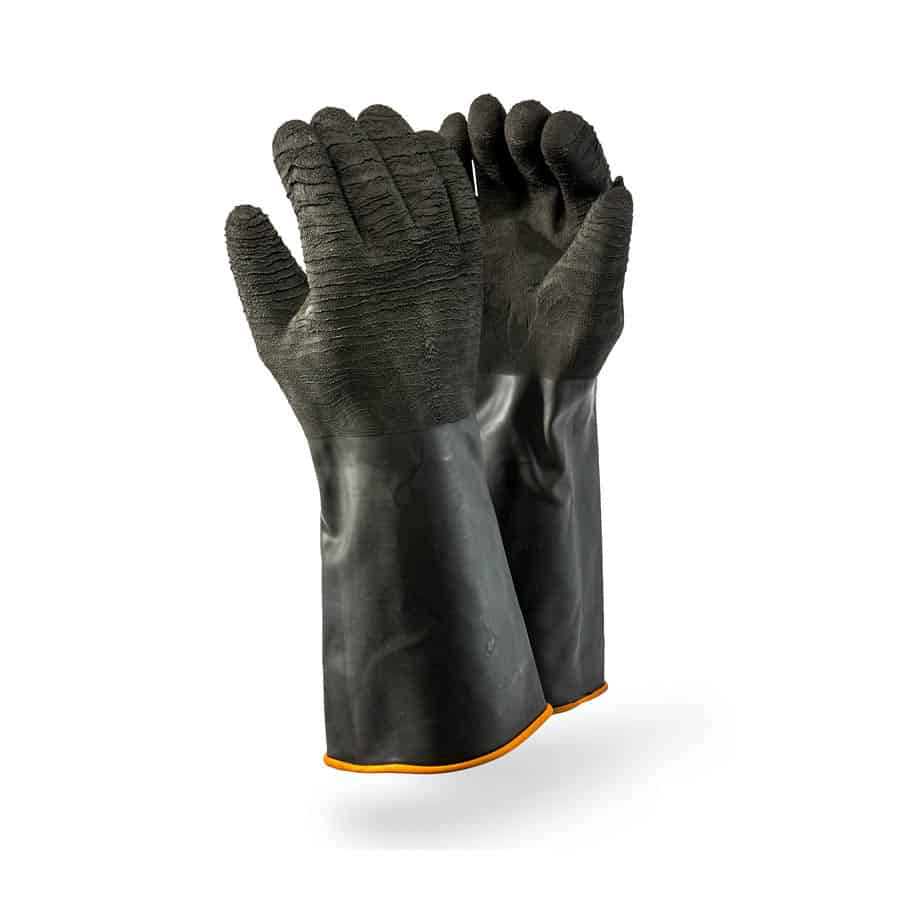 Dromex® H2-40 Crinkle Palm Rubber Gloves