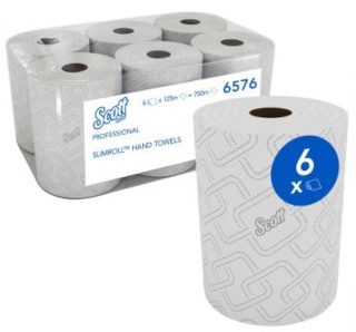 Scott 125 - Slimroll Reflex Rolled Hand Towels - 6 Rolls