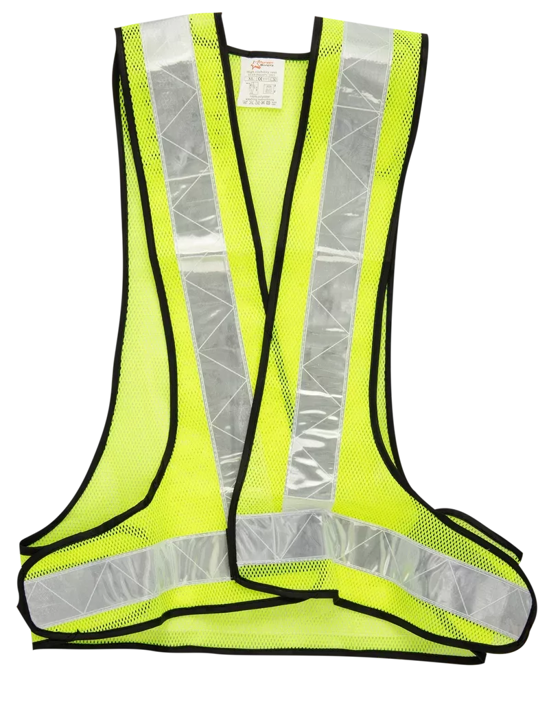 Lime Reflective Bib - Adjustable Velcro Attach