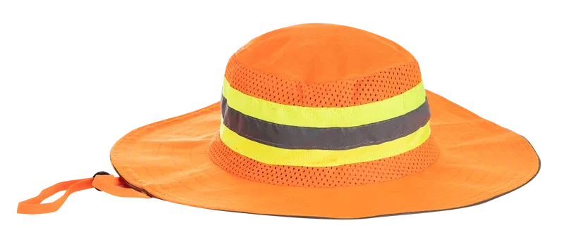Brimmed Sun Hat with Reflective Tape