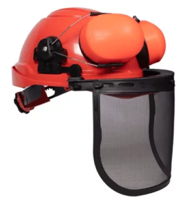 Orange Chainsaw Helmet