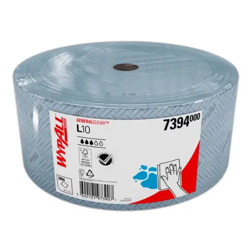 WypAll Blue/White 1 Ply Paper Wiper Roll - Each